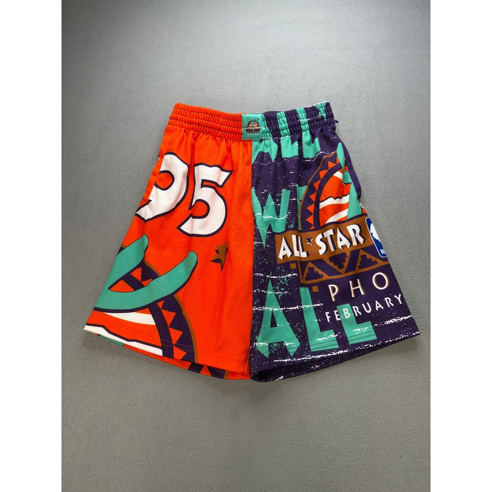 VTG Mitchell & Ness NBA All Star Weekend 1995 Phoenix Basketball Shorts M Orange